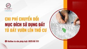 Chi phí chuyển đổi mục đích sử dụng đất từ đất vườn lên thổ cư tại Vĩnh Phúc