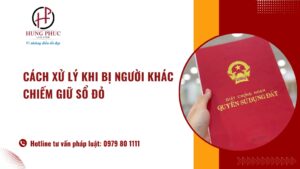 Cách xử lý khi bị người khác chiếm giữ sổ đỏ
